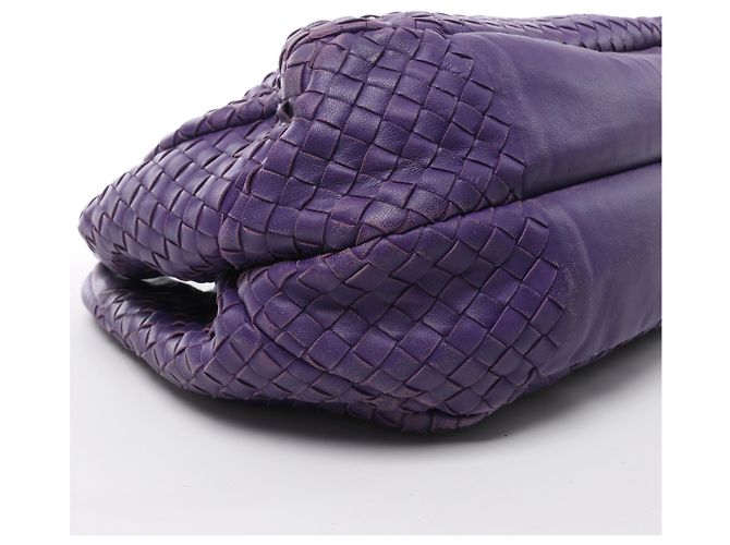 Borsa a tracolla Bottega Veneta Campana in pelle Intrecciato Viola - vista 8