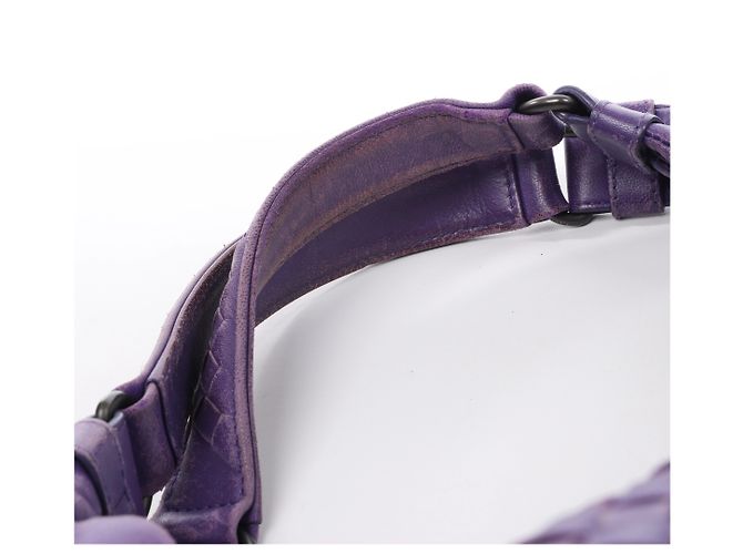 Borsa a tracolla Bottega Veneta Campana in pelle Intrecciato Viola - vista 9