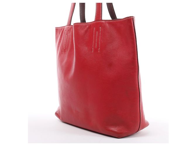 Borsa a tracolla Hermès Double Sense 28 in Veau Sikkim Red Rosewood x Rouge Ash O: 2011 - vista 2