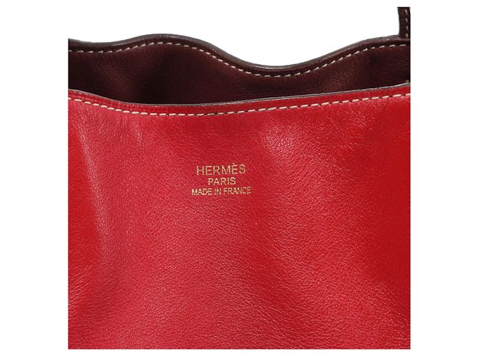 Borsa a tracolla Hermès Double Sense 28 in Veau Sikkim Red Rosewood x Rouge Ash O: 2011 - vista 5