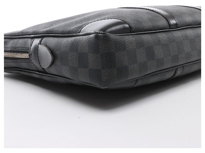 Louis Vuitton Porte Document Voyages Damier Graphite Handbag in Black N41125 - vue 11