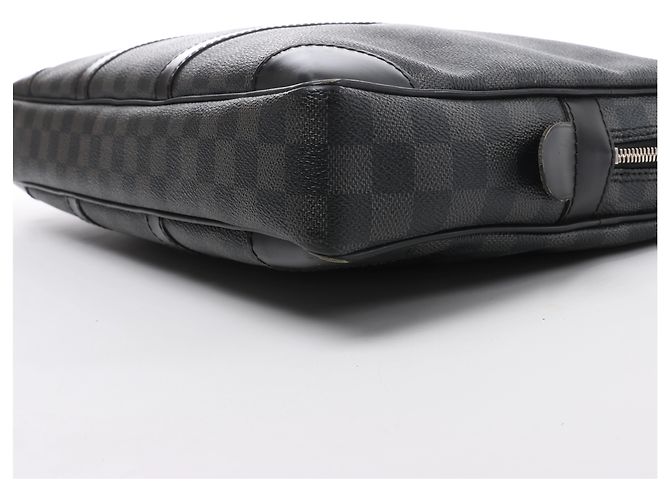 Louis Vuitton Porte Document Voyages Damier Graphite Handbag in Black N41125 - vue 12