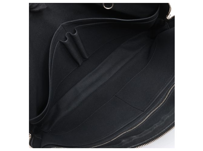 Louis Vuitton Porte Document Voyages Damier Graphite Handbag in Black N41125 - vue 13
