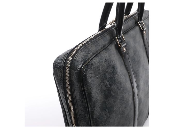Louis Vuitton Porte Document Voyages Damier Graphite Handbag in Black N41125 - vue 5