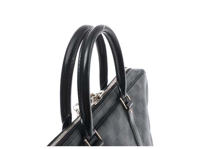 Louis Vuitton Porte Document Voyages Damier Graphite Handbag in Black N41125 - vue 7