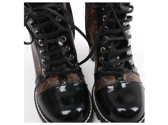 Botines Louis Vuitton Star Trail Monogram & Leather en Brown x Black MA0159, Talla EU 38 - vista 10