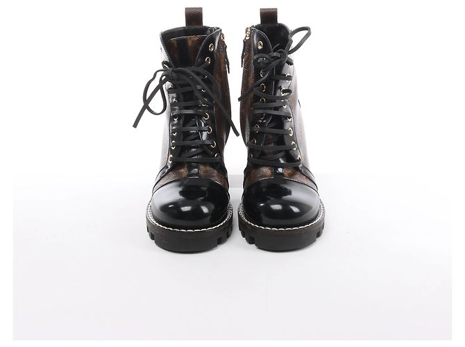 Botines Louis Vuitton Star Trail Monogram & Leather en Brown x Black MA0159, Talla EU 38 - vista 3