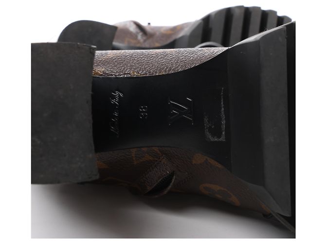 Botines Louis Vuitton Star Trail Monogram & Leather en Brown x Black MA0159, Talla EU 38 - vista 7