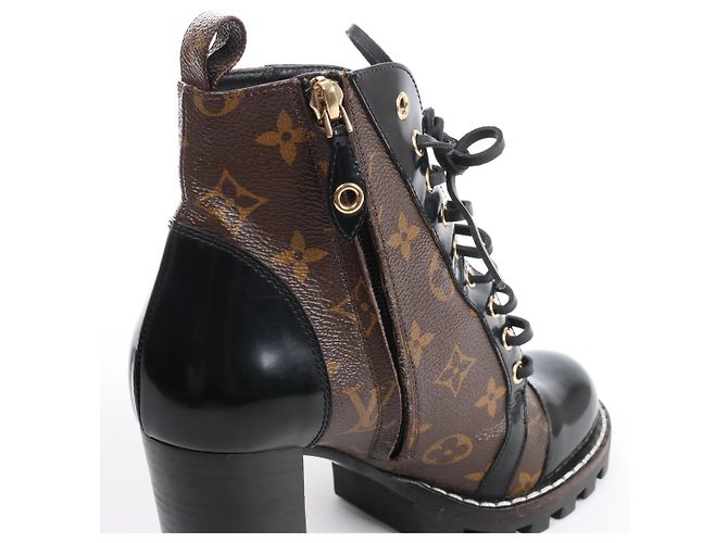 Botines Louis Vuitton Star Trail Monogram & Leather en Brown x Black MA0159, Talla EU 38 - vista 8