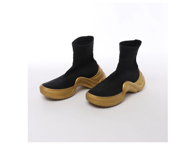 Louis Vuitton Archlight Sock High Top Sneaker Black × Gold CL1128, Talla EU 41 - vista 5