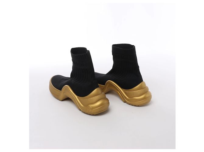 Louis Vuitton Archlight Sock High Top Sneaker Black × Gold CL1128, Talla EU 41 - vista 6