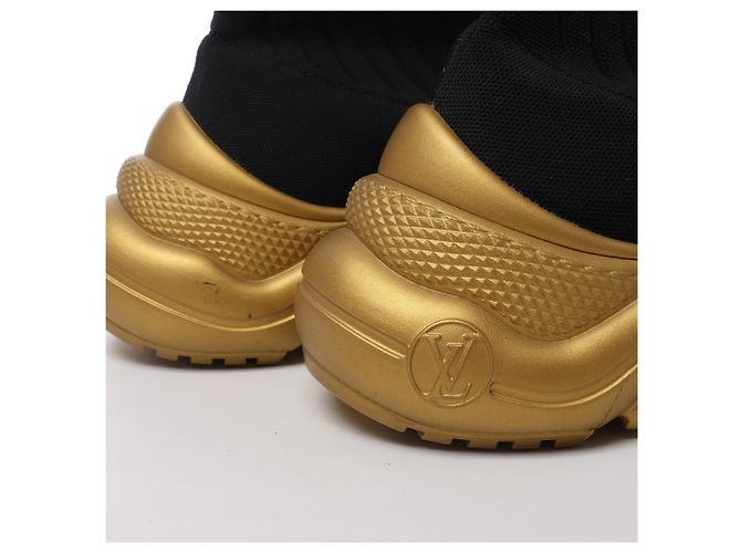 Louis Vuitton Archlight Sock High Top Sneaker Black × Gold CL1128, Talla EU 41 - vista 8