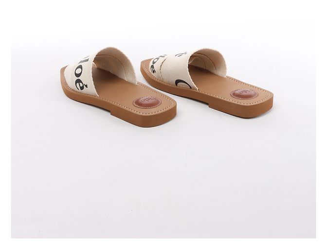Chloé Sandali Chloe Woody in tessuto Beige 223252, Taglia EU 37 - vista 5