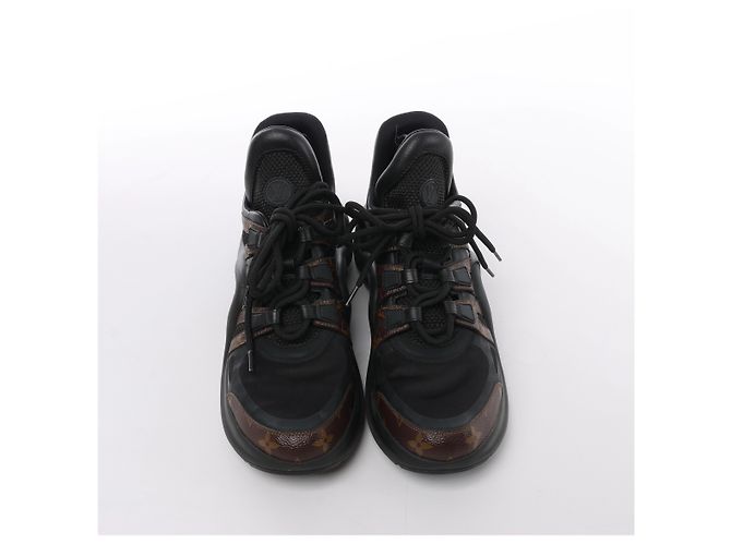 Louis Vuitton LV Archlight Monogram x Fabric Sneakers in Black × Brown GO0148, Size EU 40 - vista 4