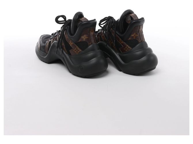 Louis Vuitton LV Archlight Monogram x Fabric Sneakers in Black × Brown GO0148, Size EU 40 - vista 6