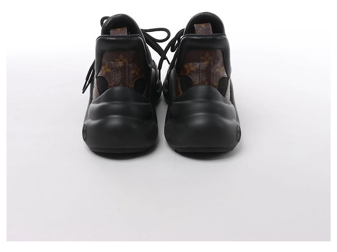 Louis Vuitton LV Archlight Monogram x Fabric Sneakers in Black × Brown GO0148, Size EU 40 - vista 7