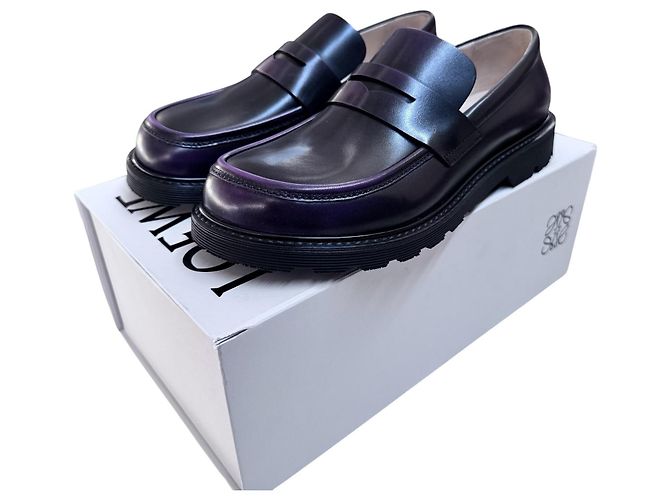 Loewe Leder-Loafer in Lila - Ansicht 11