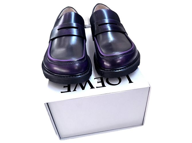 Loewe Leder-Loafer in Lila - Ansicht 14