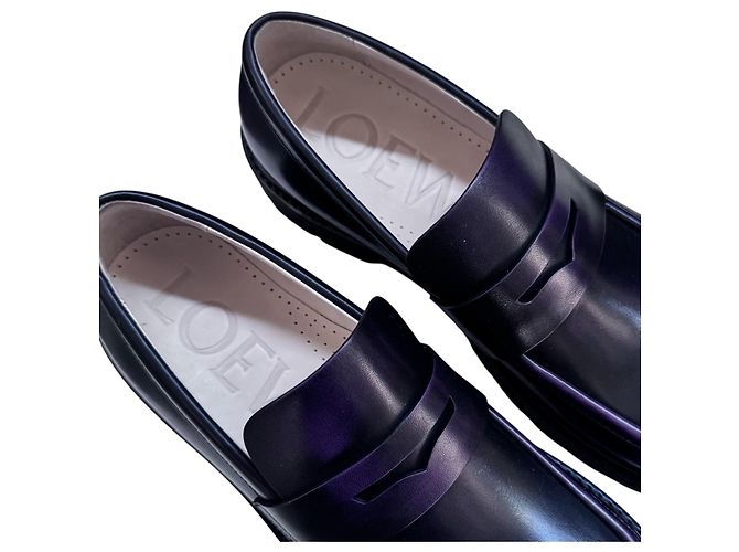 Loewe Leder-Loafer in Lila - Ansicht 16