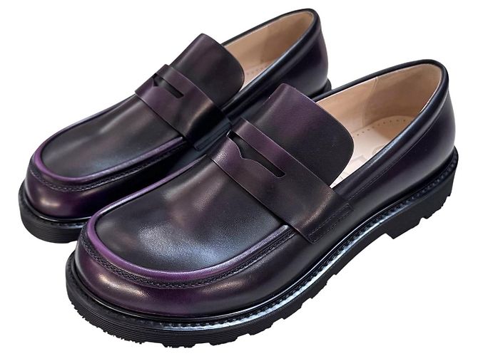 Loewe Leder-Loafer in Lila - Ansicht 2