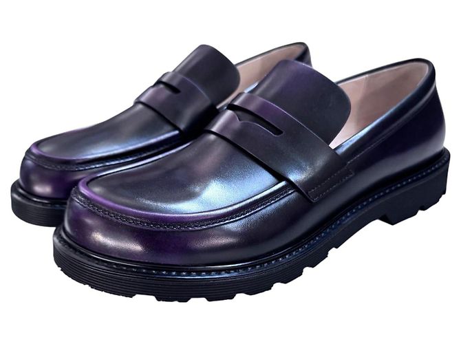 Loewe Leder-Loafer in Lila - Ansicht 4