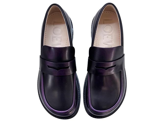 Loewe Leder-Loafer in Lila - Ansicht 5