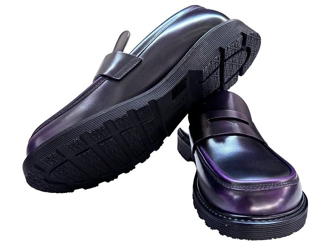 Loewe Leder-Loafer in Lila - Ansicht 7