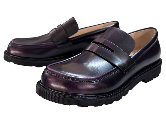 Loewe Leder-Loafer in Lila - Ansicht 8