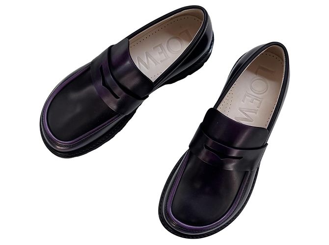 Loewe Leder-Loafer in Lila - Ansicht 9