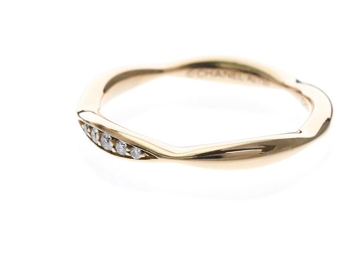 Anello Chanel Camélia con mezzo diamanti in oro rosa - vista 2
