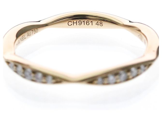 Anello Chanel Camélia con mezzo diamanti in oro rosa - vista 5