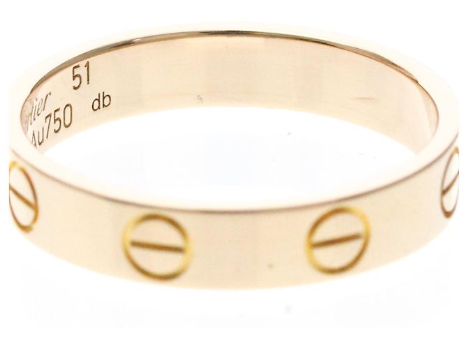 Anillo Cartier Mini Love en oro rosa - vista 8