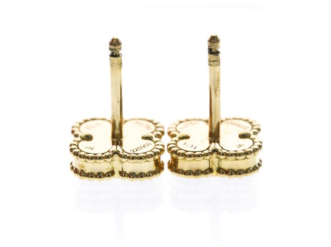 Van Cleef & Arpels Sweet Alhambra Onyx Gold Ohrstecker - Ansicht 4