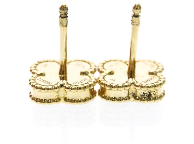 Van Cleef & Arpels Sweet Alhambra Onyx Gold Ohrstecker - Ansicht 5