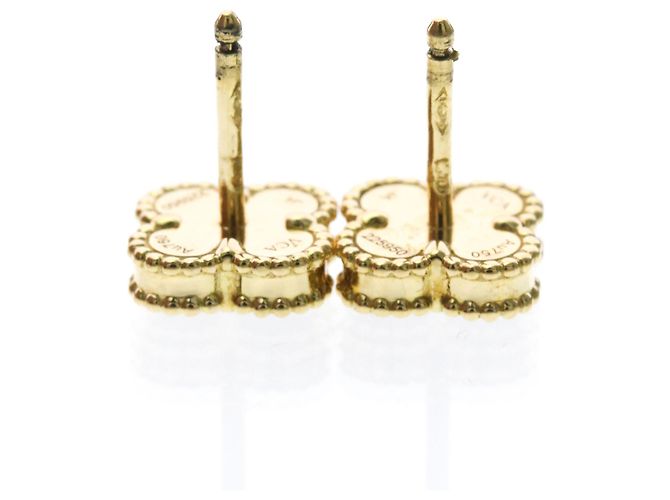 Van Cleef & Arpels Sweet Alhambra Onyx Gold Ohrstecker - Ansicht 6