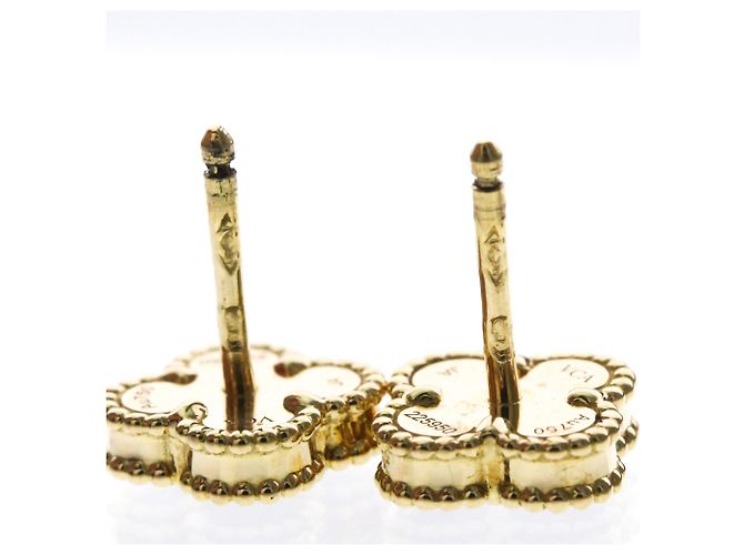 Van Cleef & Arpels Sweet Alhambra Onyx Gold Ohrstecker - Ansicht 8