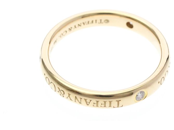 Autre Marque Tiffany Flat Band Ring mit 3 Diamanten in Roségold (18K) - Ansicht 11