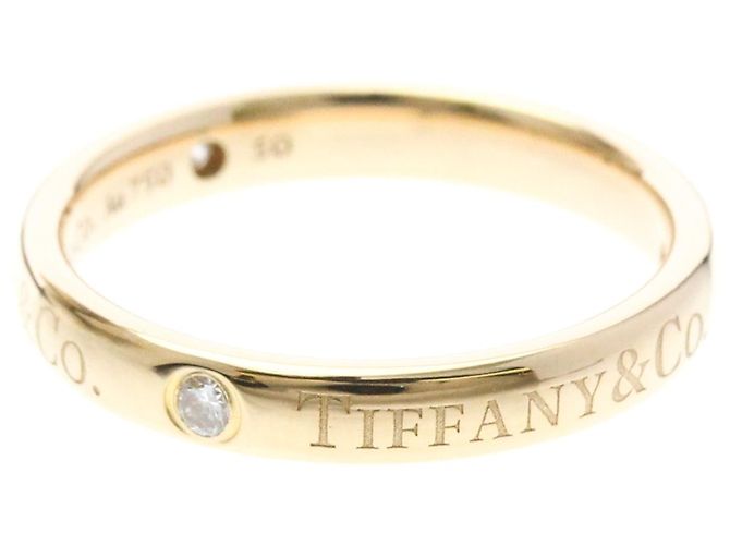 Autre Marque Tiffany Flat Band Ring mit 3 Diamanten in Roségold (18K) - Ansicht 2
