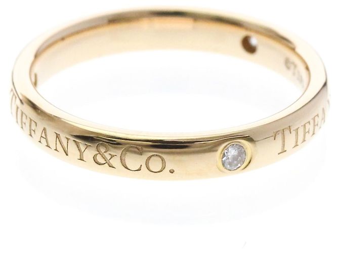 Autre Marque Tiffany Flat Band Ring mit 3 Diamanten in Roségold (18K) - Ansicht 4