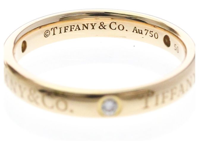 Autre Marque Tiffany Flat Band Ring mit 3 Diamanten in Roségold (18K) - Ansicht 7