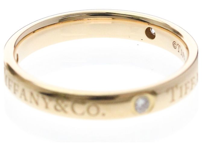 Autre Marque Tiffany Flat Band Ring mit 3 Diamanten in Roségold (18K) - Ansicht 8