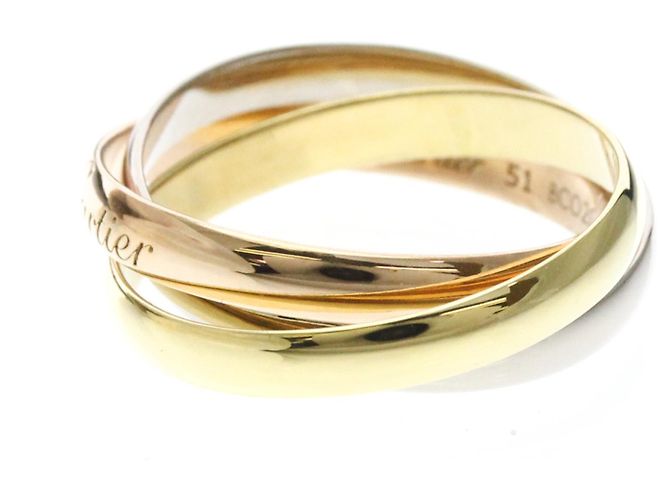 Cartier Trinity Ring aus Weiß-, Gelb- und Roségold - Ansicht 2