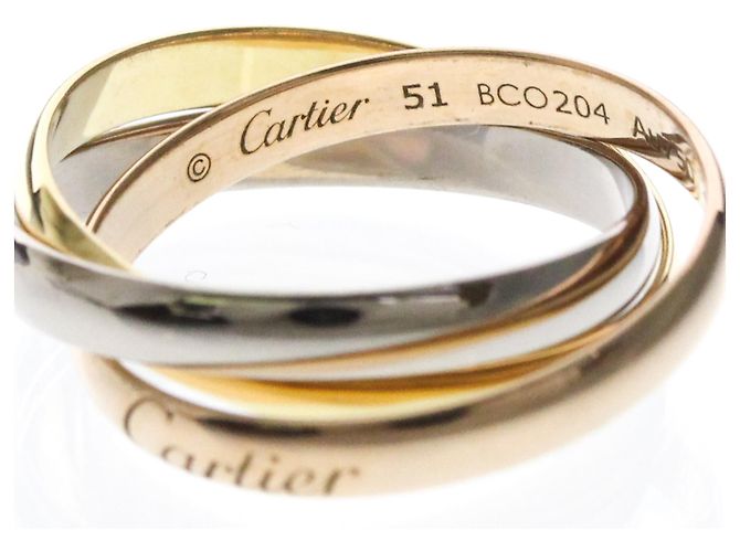 Cartier Trinity Ring aus Weiß-, Gelb- und Roségold - Ansicht 7