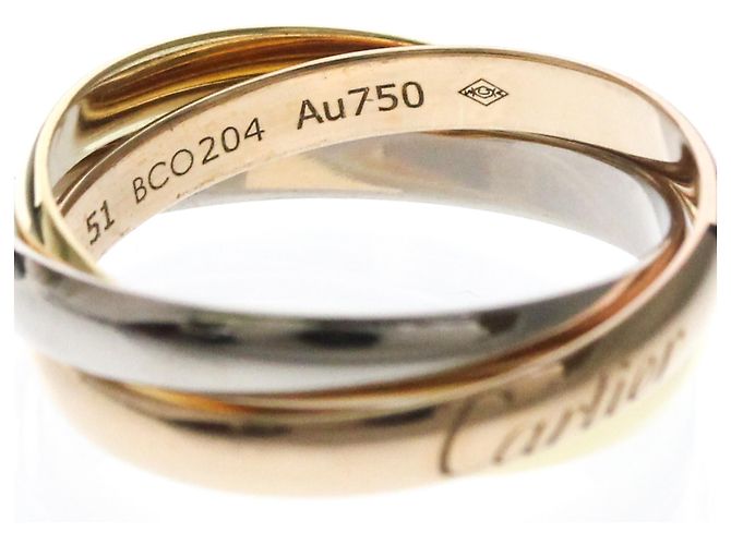 Cartier Trinity Ring aus Weiß-, Gelb- und Roségold - Ansicht 8