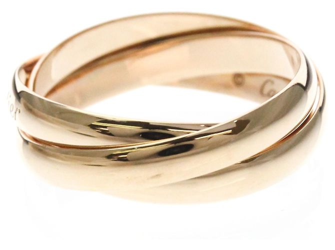 Anillo Cartier Trinity en oro rosa blanco y amarillo - vista 2