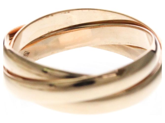 Anillo Cartier Trinity en oro rosa blanco y amarillo - vista 5