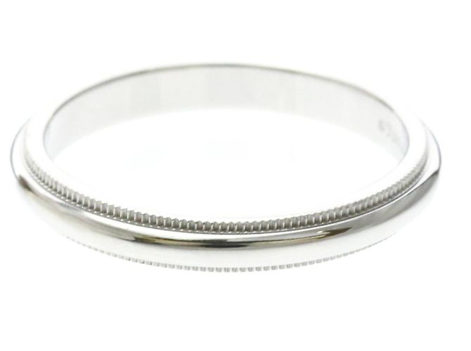 Autre Marque Tiffany Milgrain Band Ring aus Platin - Ansicht 2