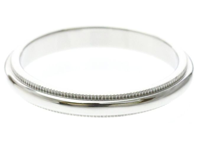 Autre Marque Tiffany Milgrain Band Ring aus Platin - Ansicht 3