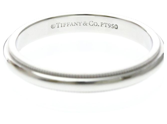 Autre Marque Tiffany Milgrain Band Ring aus Platin - Ansicht 5