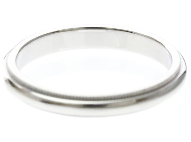 Autre Marque Tiffany Milgrain Band Ring aus Platin - Ansicht 7